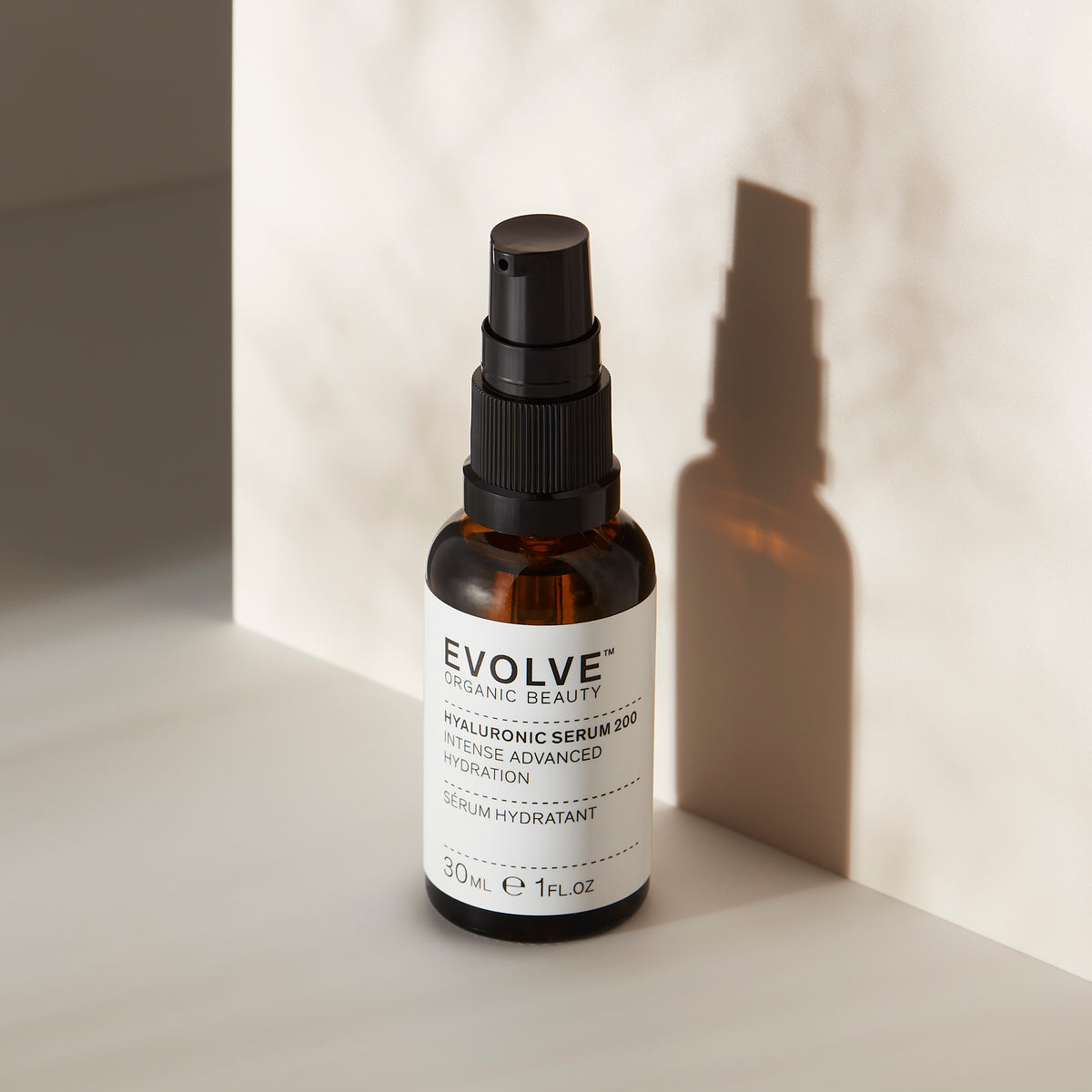 Evolve Hyaluronic Serum 200 30ml bottle on a neutral background